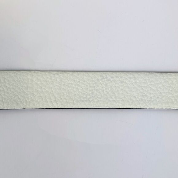 Salvatore Ferragamo Cream Leather Belt Made in Italy Luxury Designer 32 - 33.75\